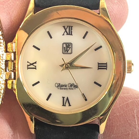 Victoria Wieck Beverly Hills Gold Tone Hidden Watch With Rhinestones - Picture 3 of 7